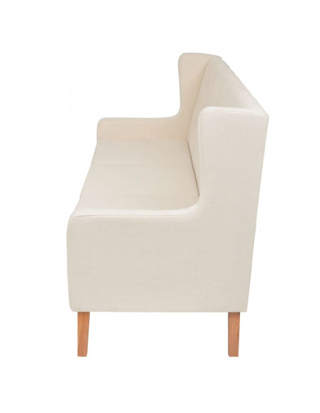 Set Divani 3 pz in Tessuto Bianco Crema
