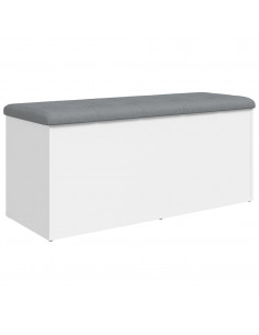 Panca Portaoggetti Bianca 102x42x45 cm in Legno Multistrato 2