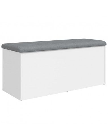 Panca Portaoggetti Bianca 102x42x45 cm in Legno Multistrato