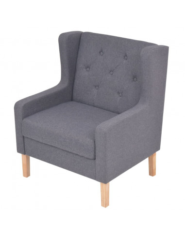 Set Divani 2 pz in Tessuto Grigio