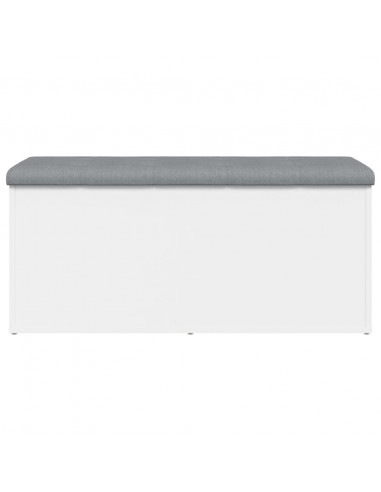 Panca Portaoggetti Bianca 102x42x45 cm in Legno Multistrato