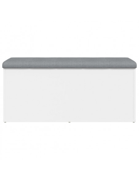 Panca Portaoggetti Bianca 102x42x45 cm in Legno Multistrato