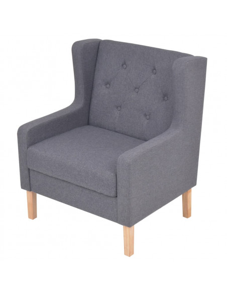 Set Divani 2 pz in Tessuto Grigio