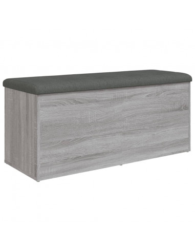 Panca Portaoggetti Grigio Sonoma 102x42x45 cm Legno Multistrato