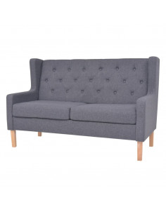 Set Divani 2 pz in Tessuto Grigio 2