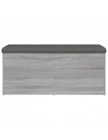 Panca Portaoggetti Grigio Sonoma 102x42x45 cm Legno Multistrato