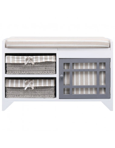 Panca da Ingresso 70x33,5x45 cm in Legno di Paulownia