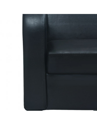 Set Divani 2 pz in Similpelle Nero