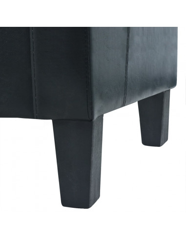 Set Divani 2 pz in Similpelle Nero