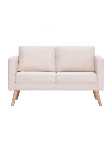 Set Divani 2 pz in Tessuto Crema