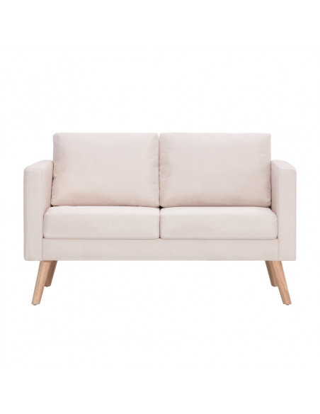 Set Divani 2 pz in Tessuto Crema