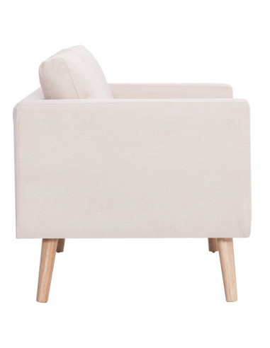 Set Divani 2 pz in Tessuto Crema