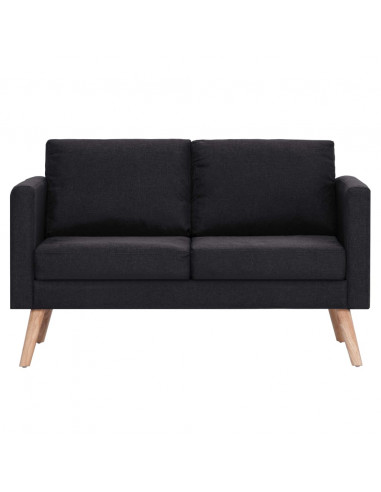 Set Divani 2 pz in Tessuto Nero