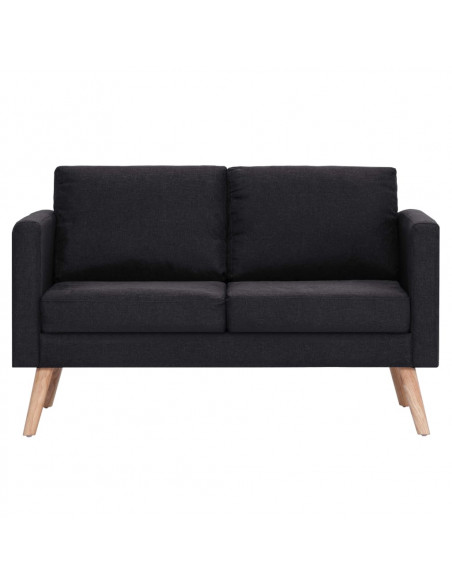 Set Divani 2 pz in Tessuto Nero