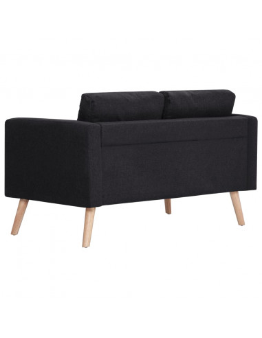 Set Divani 2 pz in Tessuto Nero