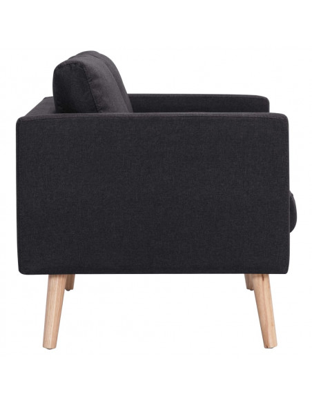 Set Divani 2 pz in Tessuto Nero
