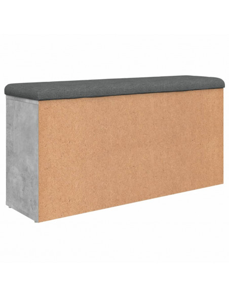 Panca Porta Scarpe Grigio Cemento 102x32x50cm Legno Multistrato