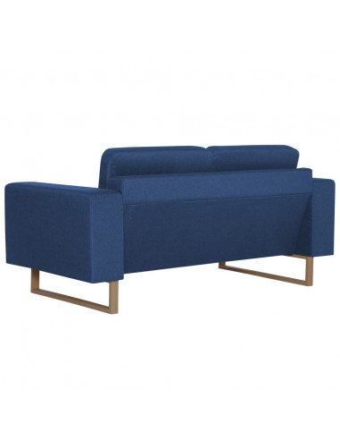 Set Divani 2 pz in Tessuto Blu