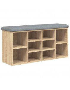 Panca Porta Scarpe Rovere Sonoma 102x32x50 cm Legno Multistrato 2