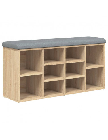 Panca Porta Scarpe Rovere Sonoma 102x32x50 cm Legno Multistrato