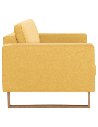 Set Divani 2 pz in Tessuto Giallo