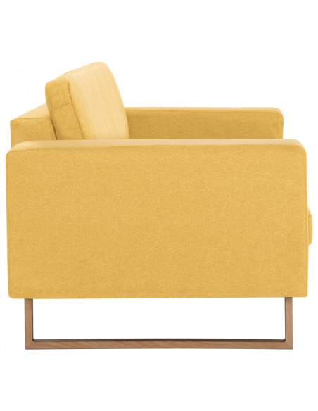 Set Divani 2 pz in Tessuto Giallo