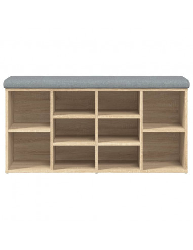 Panca Porta Scarpe Rovere Sonoma 102x32x50 cm Legno Multistrato