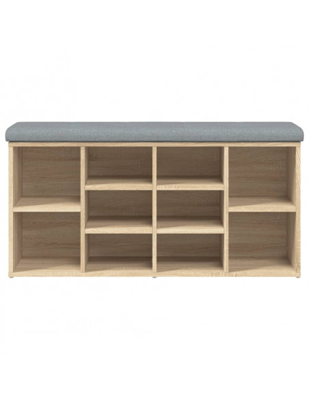 Panca Porta Scarpe Rovere Sonoma 102x32x50 cm Legno Multistrato