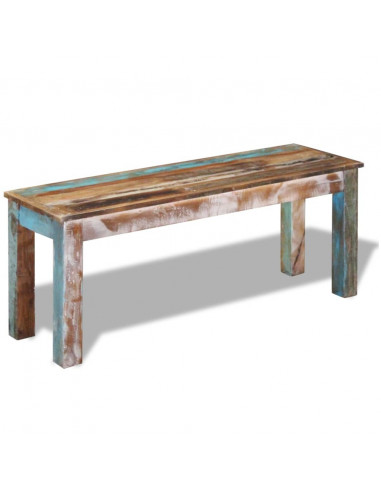 Panca in Legno Massello di Recupero 110x35x45 cm
