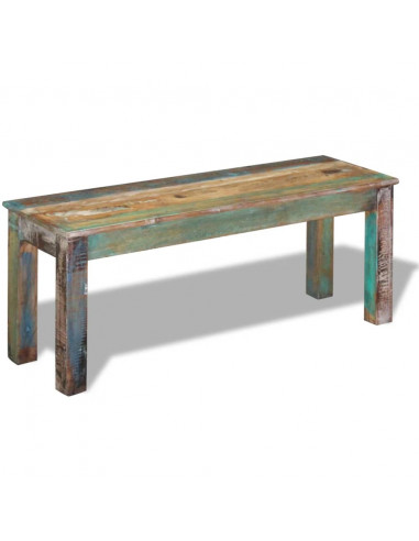 Panca in Legno Massello di Recupero 110x35x45 cm