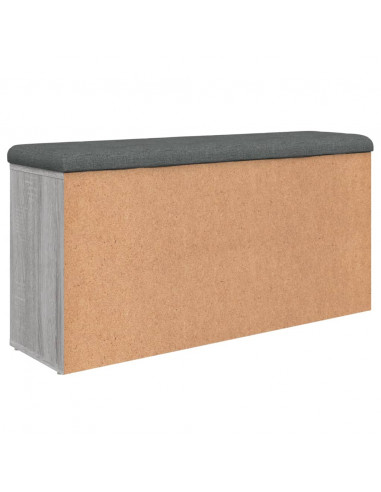 Panca Porta Scarpe Grigio Sonoma 102x32x50 cm Legno Multistrato