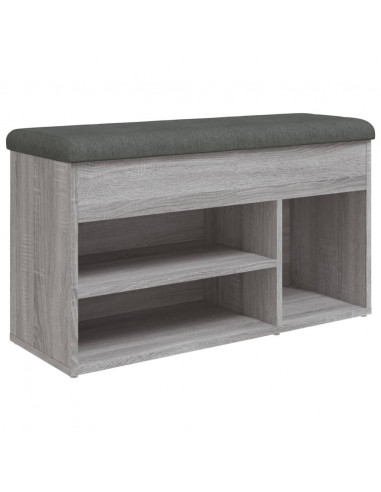 Panca Porta Scarpe Grigio Sonoma 82x32x45,5cm Legno Multistrato