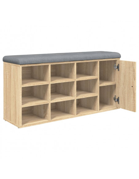 Panca Porta Scarpe Rovere Sonoma 102x32x50 cm Legno Multistrato