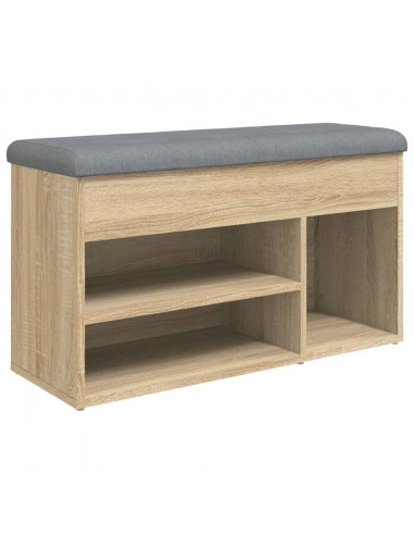 Panca Porta Scarpe Rovere Sonoma 82x32x45,5cm Legno Multistrato