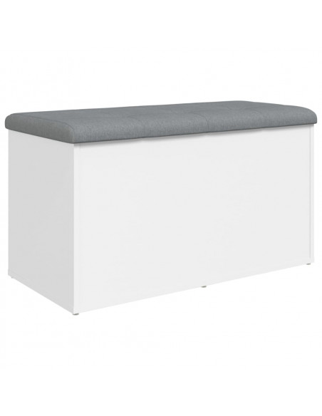 Panca Portaoggetti Bianca 82x42x45 cm in Legno Multistrato