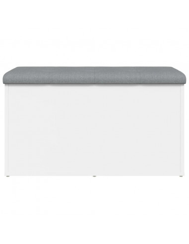 Panca Portaoggetti Bianca 82x42x45 cm in Legno Multistrato