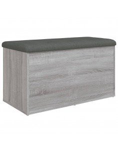 Panca Portaoggetti Grigio Sonoma 82x42x45 cm Legno Multistrato 2