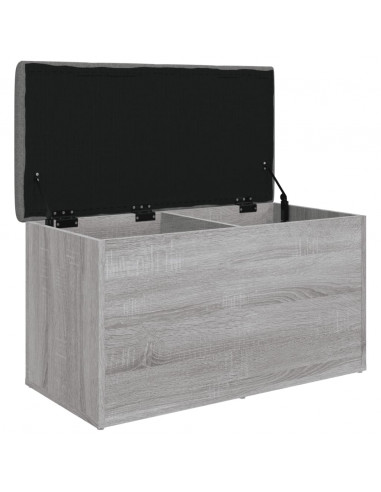 Panca Portaoggetti Grigio Sonoma 82x42x45 cm Legno Multistrato