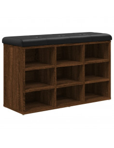 Panca Porta Scarpe Rovere Marrone 82x32x50cm Legno Multistrato 2