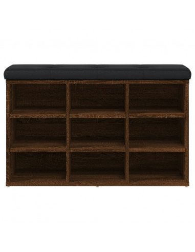 Panca Porta Scarpe Rovere Marrone 82x32x50cm Legno Multistrato