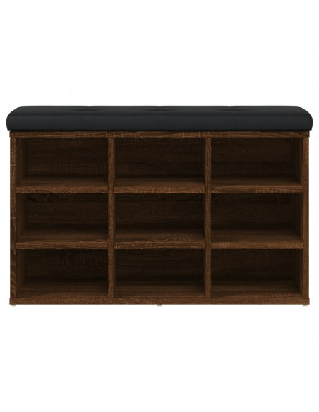 Panca Porta Scarpe Rovere Marrone 82x32x50cm Legno Multistrato