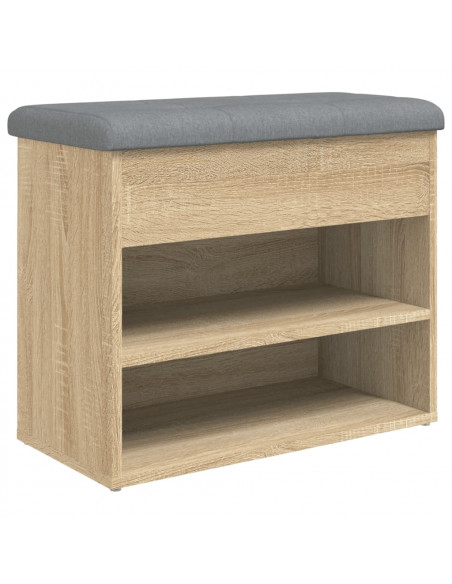 Panca Porta Scarpe Rovere Sonoma 62x32x50 cm Legno Multistrato