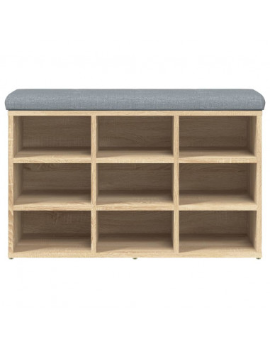 Panca Porta Scarpe Rovere Sonoma 82x32x50 cm Legno Multistrato