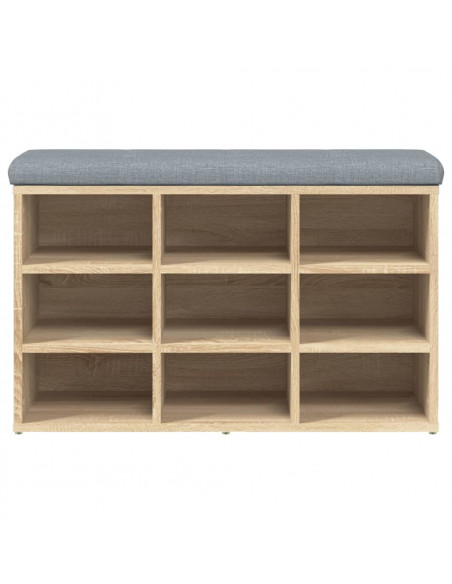 Panca Porta Scarpe Rovere Sonoma 82x32x50 cm Legno Multistrato