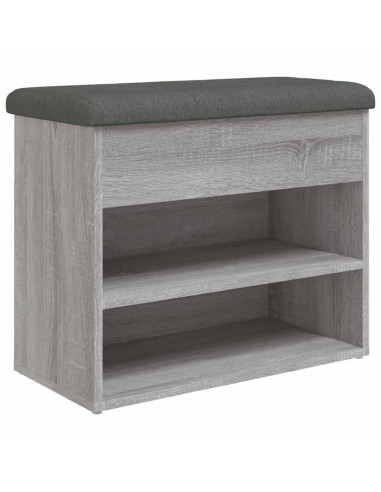 Panca Porta Scarpe Grigio Sonoma 62x32x50 cm Legno Multistrato