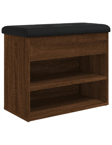 Panca Porta Scarpe Rovere Marrone 62x32x50cm Legno Multistrato