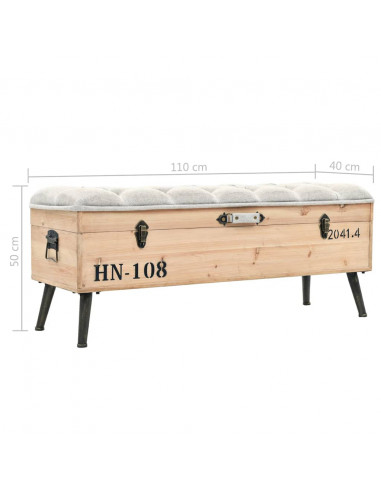 Cassapanca 110 cm in Legno Massello di Abete