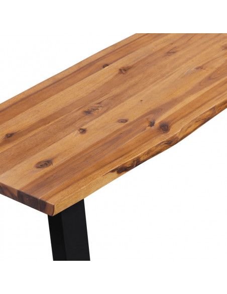 Panca in Legno Massello di Acacia 145 cm