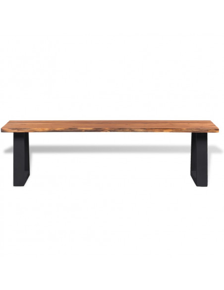 Panca in Legno Massello di Acacia 160 cm