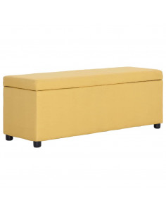 Panca con Vano Portaoggetti 116 cm Gialla in Poliestere 2